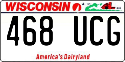 WI license plate 468UCG