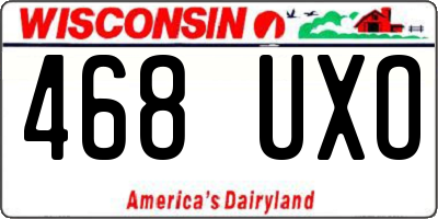 WI license plate 468UXO