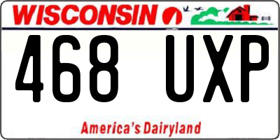 WI license plate 468UXP