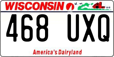 WI license plate 468UXQ