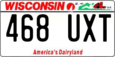 WI license plate 468UXT