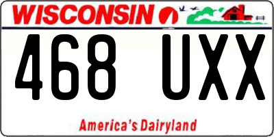 WI license plate 468UXX