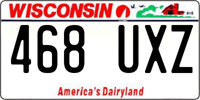WI license plate 468UXZ