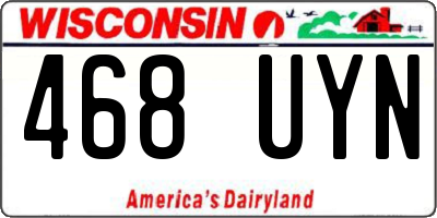 WI license plate 468UYN