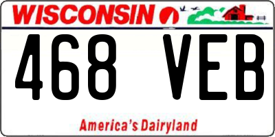 WI license plate 468VEB