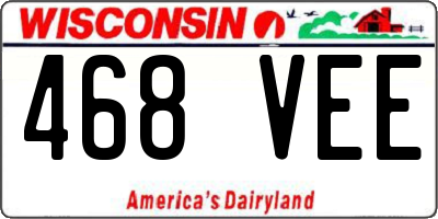 WI license plate 468VEE