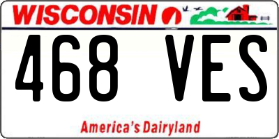 WI license plate 468VES