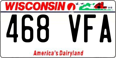 WI license plate 468VFA