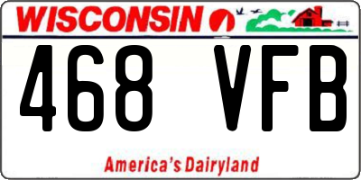 WI license plate 468VFB