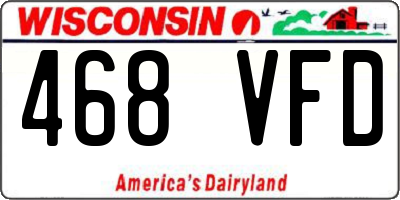 WI license plate 468VFD