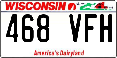 WI license plate 468VFH
