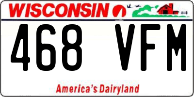 WI license plate 468VFM