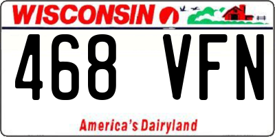 WI license plate 468VFN