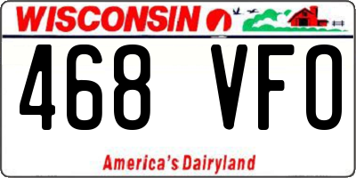 WI license plate 468VFO