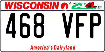 WI license plate 468VFP