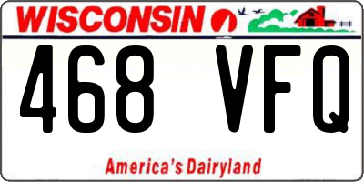 WI license plate 468VFQ