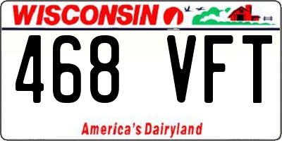WI license plate 468VFT