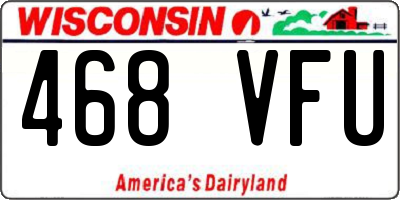 WI license plate 468VFU