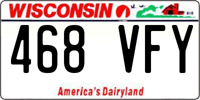 WI license plate 468VFY