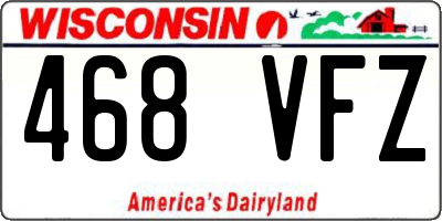 WI license plate 468VFZ