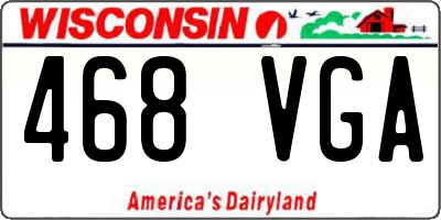 WI license plate 468VGA