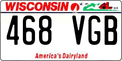 WI license plate 468VGB