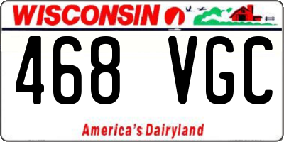 WI license plate 468VGC