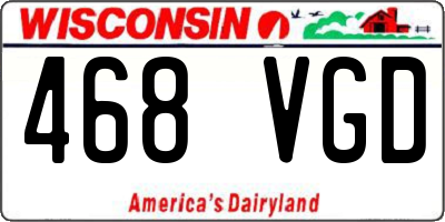 WI license plate 468VGD