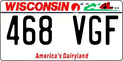 WI license plate 468VGF