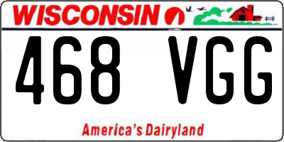 WI license plate 468VGG