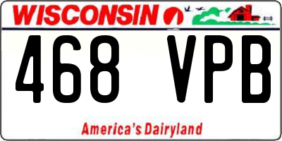 WI license plate 468VPB
