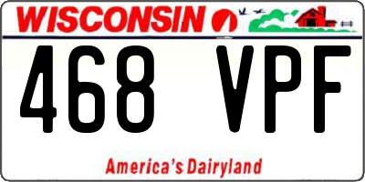 WI license plate 468VPF