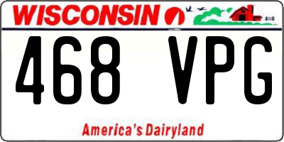 WI license plate 468VPG