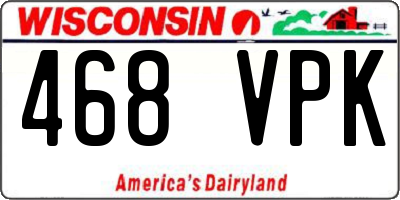 WI license plate 468VPK
