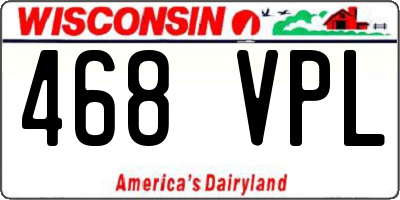 WI license plate 468VPL