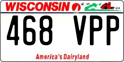 WI license plate 468VPP
