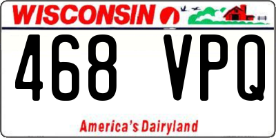 WI license plate 468VPQ