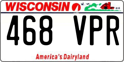 WI license plate 468VPR