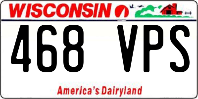WI license plate 468VPS