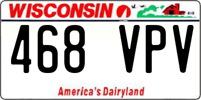 WI license plate 468VPV