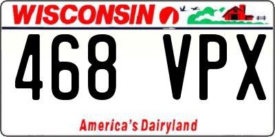 WI license plate 468VPX