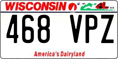 WI license plate 468VPZ