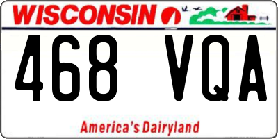 WI license plate 468VQA