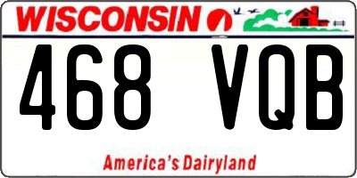 WI license plate 468VQB