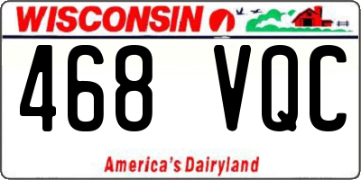 WI license plate 468VQC