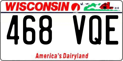 WI license plate 468VQE