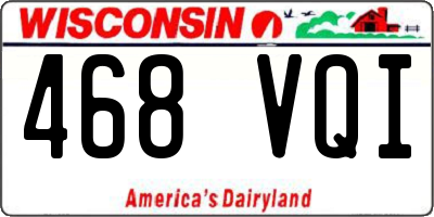 WI license plate 468VQI