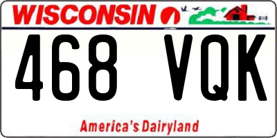 WI license plate 468VQK