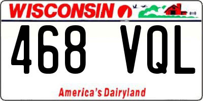 WI license plate 468VQL