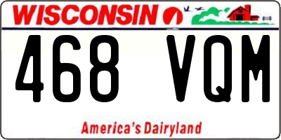 WI license plate 468VQM